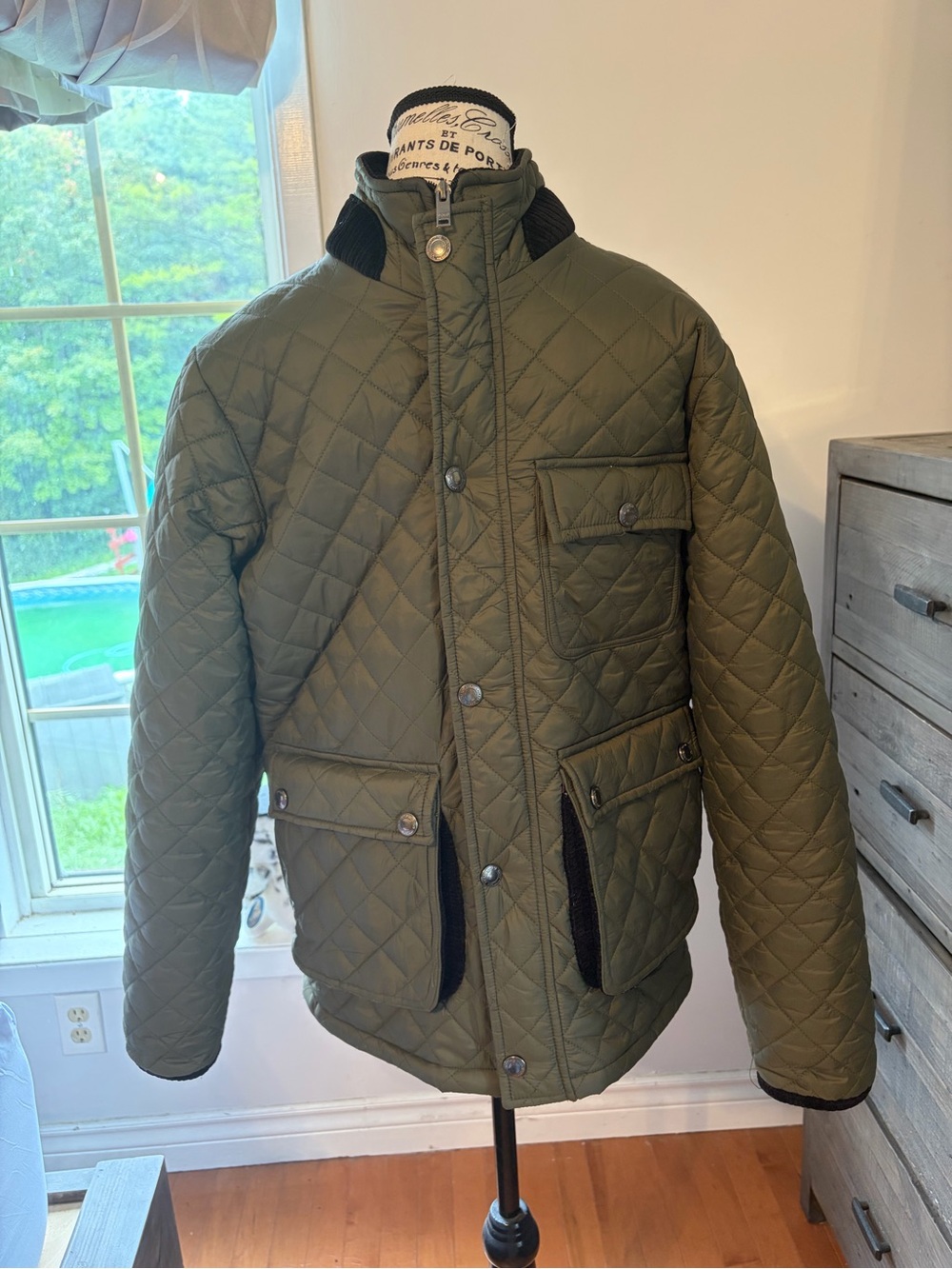 Men’s Ralph Lauren Size Medium Quilted Olive Green Lightweight Jacket
